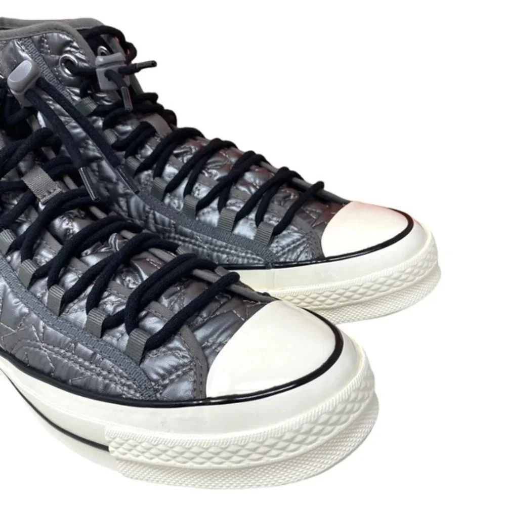 Converse Chuck 70 Quilted High Sneakers Women Size Synthetic Gray Shoes A08719C - Picture 5 of 8